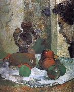 Paul Gauguin There is still life portrait side of the lava Spain oil painting artist